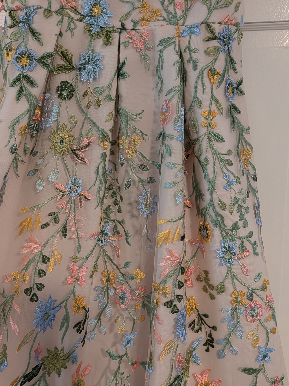 NWT Azazie Evangeline Junior Formal Dress Blush Garden Floral Custom Fits 4/6 - Picture 6 of 15